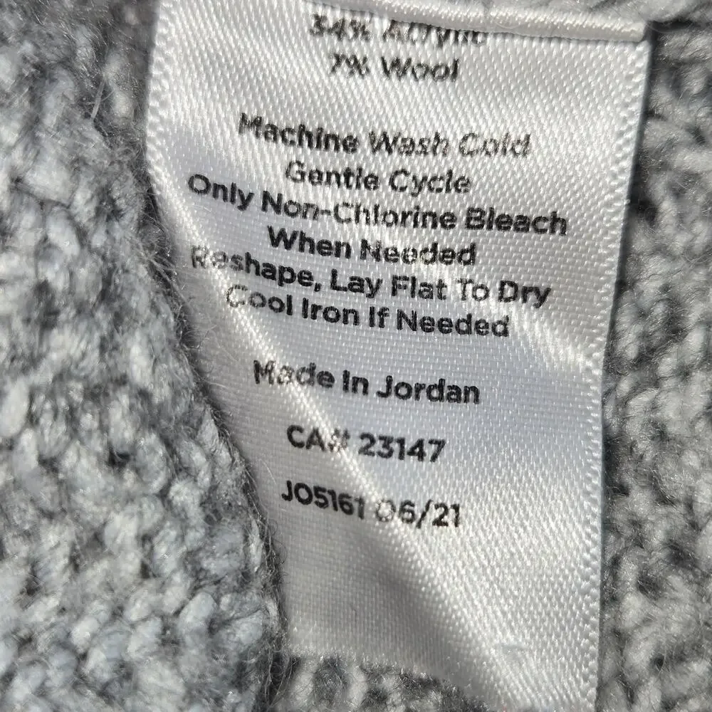 Talbots Honeycomb Gray Wool Blend Sweater. Size Medium. - Picture 7 of 8